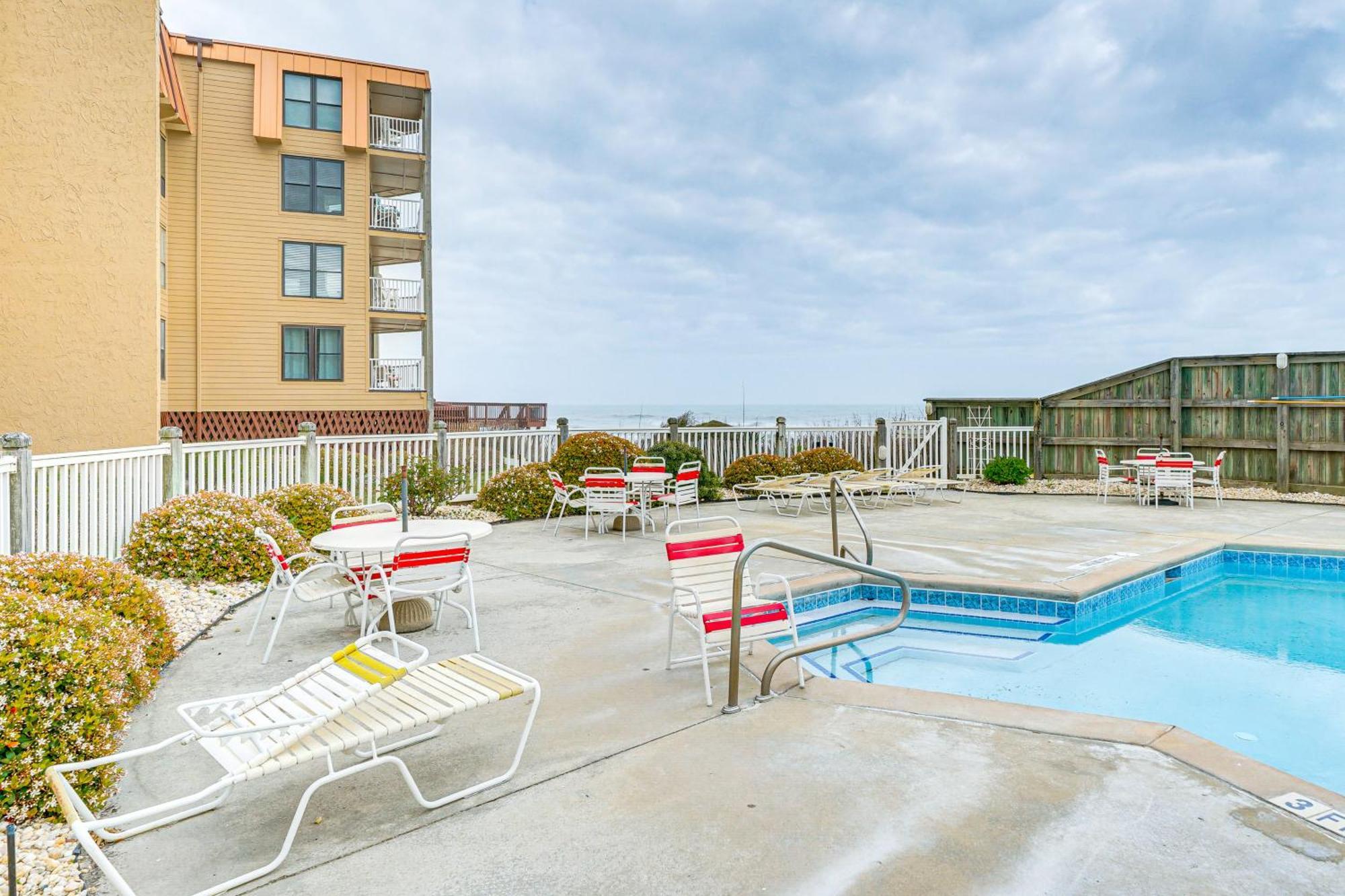 Steps To The Beach Oceanfront Condo With Lanai! North Topsail Beach Dış mekan fotoğraf