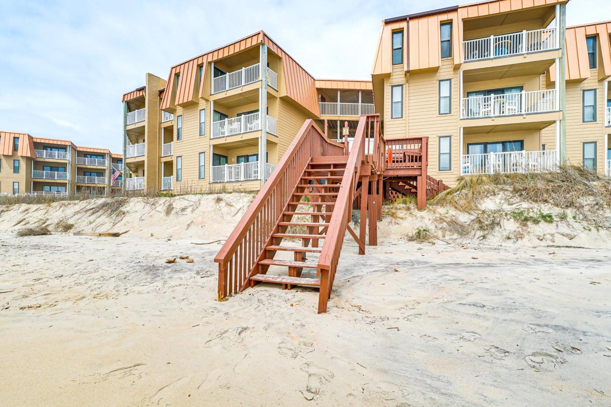 Steps To The Beach Oceanfront Condo With Lanai! North Topsail Beach Dış mekan fotoğraf